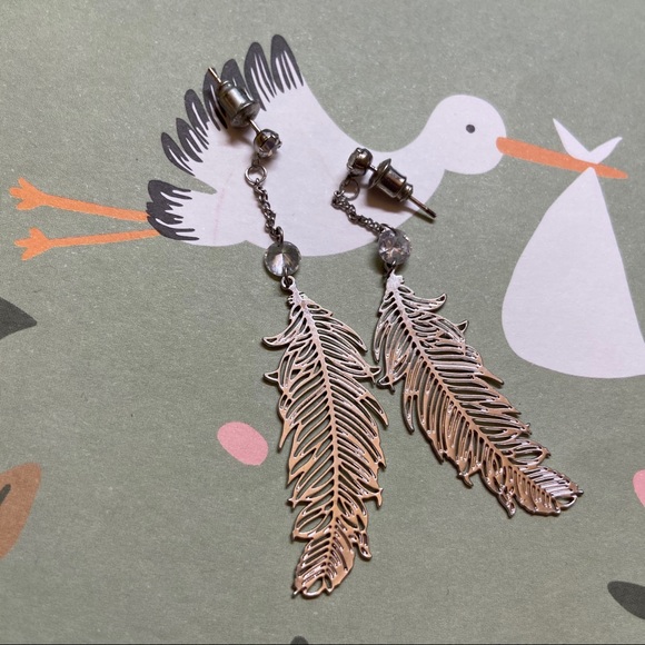 Earrings | feather | 925 silver - Picture 3 of 4